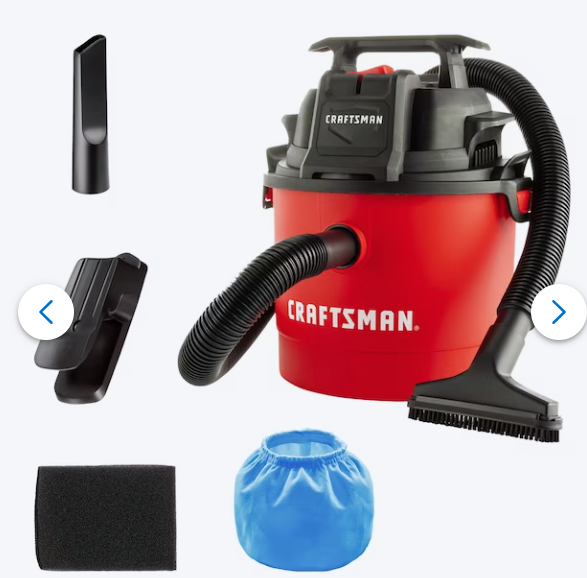 CRAFTSMAN 2.5-Gallon 2 HP Corded Wet/Dry Shop Vacuum with Accessories Included