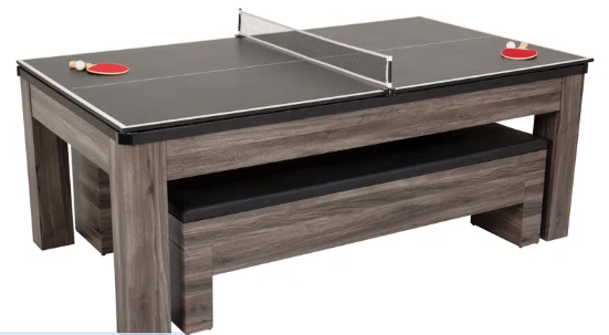 Hampton 3-in-1 Combination Table Includes Billiards, Table Tennis, & Dining Table