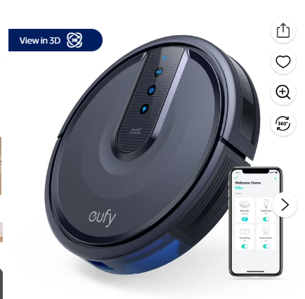 Anker eufy 25C Wi-Fi Connected Robot Vacuum, Great for Picking up Pet Hairs, Quiet, Slim