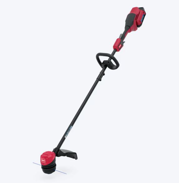 Toro Flex-Force 60-volt max 15-in Straight Shaft Battery String Trimmer 2 Ah (Battery Included) (Charger Included)