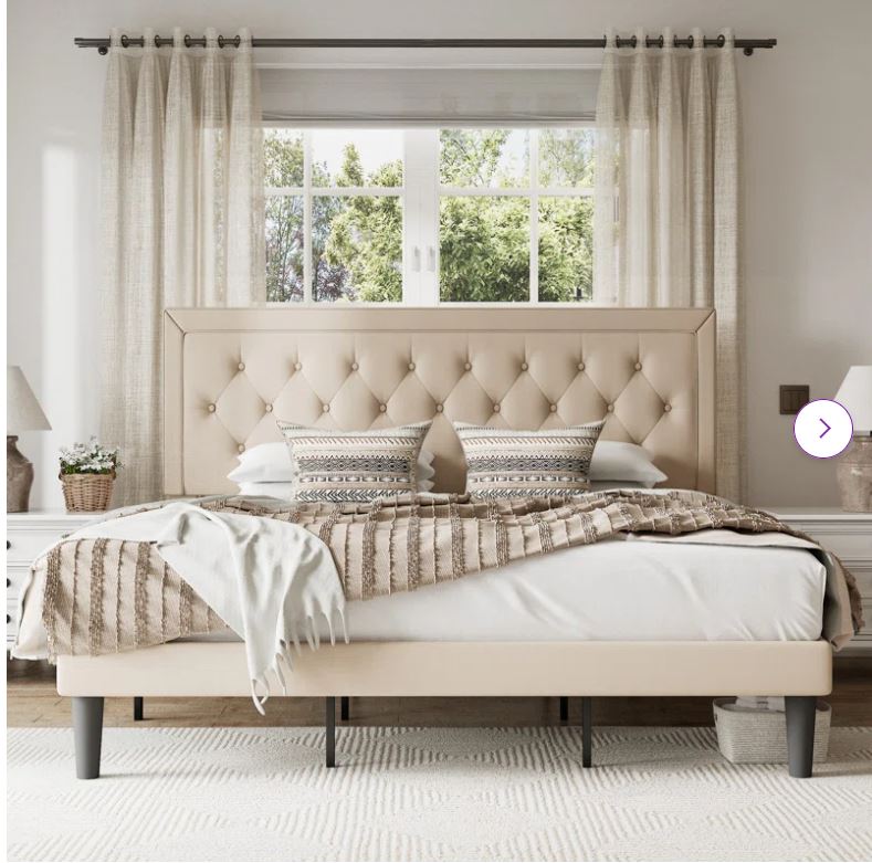 Hegg Tufted Upholstered Platform Bed