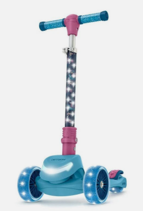 Jetson Kids Trike Kick Scooter Adjustable LED Lights Folding Frozen 3 Wheel