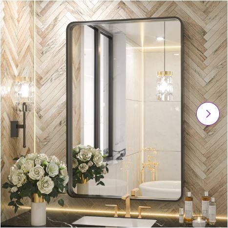Tyro Bathroom Decorative Home Décor Corner Hangs Bathroom Mirror