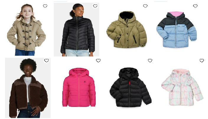 Big discounts on puffer jackets