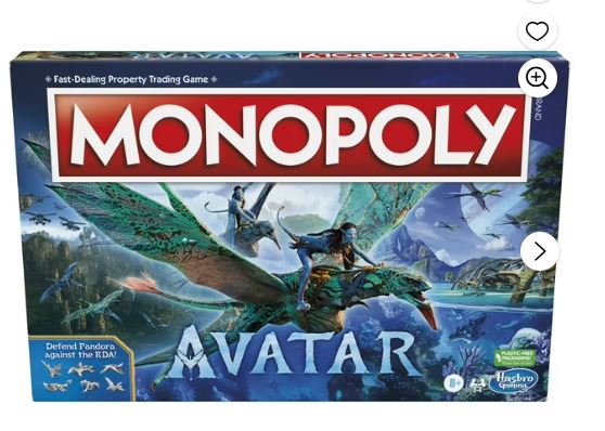 Monopoly: Avatar Edition Board Game for 2-6 Players, Family Games for Ages 8 and Up