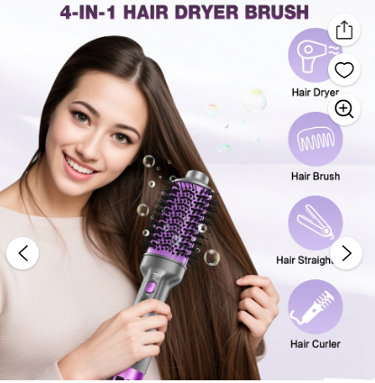 NEXPURE Hair Dryer and Blow Dryer Brush in One, New Upgrade 4 in 1 Hair Dryer Brush with Negative Ion Anti-frizz Ceramic Titanium Barrel