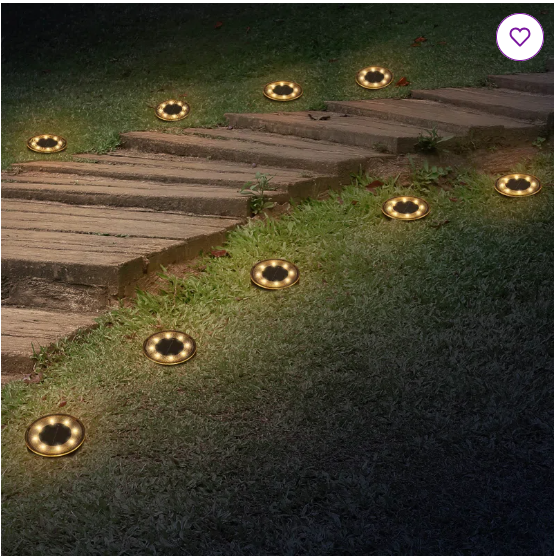 Solar Powered Integrated LED Well Light Kit (Set of 8)