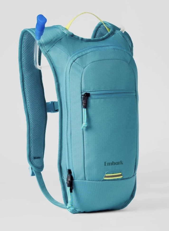 Embark Backpack Hydration Pack Hiking Camping Cycling Bladder Reflective Blue 4L