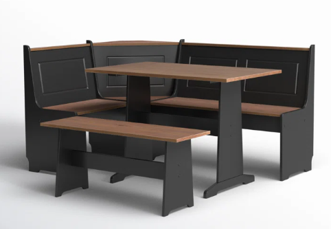 Ardmore 5 – Person Corner Pine Breakfast Nook with Hidden Storage