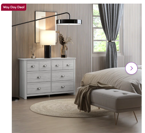 Bhure 46.1” W 6 – Drawer Dresser