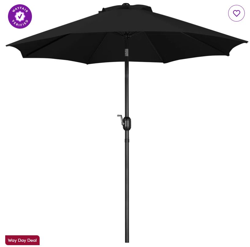 Bruton 9Ft Patio Outdoor Marke Umbrella with Crank Lift