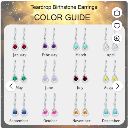 14K White Gold Plated Drop Earrings for Women Mom Wife,Teardrop Earrings