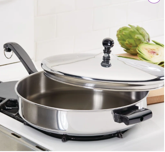 Farberware Classic Series Stainless Steel Sauté Pan with Lid