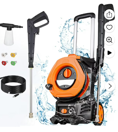 SUGIFT Electric Pressure Washer, 3300 PSI Max 110V, 2.0 GPM Max