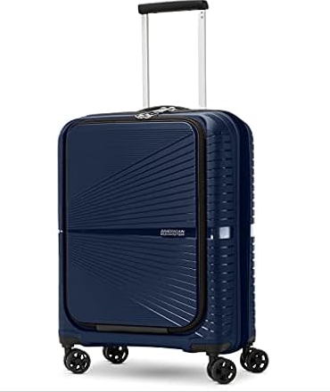American Tourister Airconic Hardside Expandable Luggage with Spinner Wheels, Navy Blue, Carry-On 20-Inch