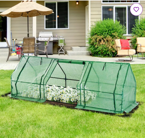 Portable Mini Greenhouse Outdoor Garden with Large Zipper Doors and Water/UV PE Cover
