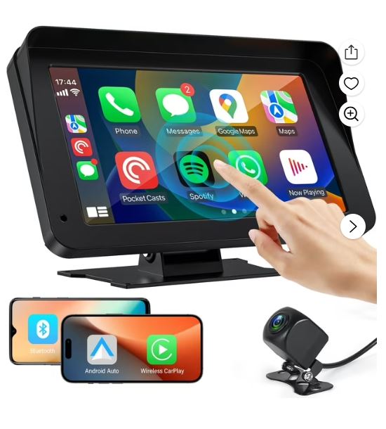 NEXPOW Wireless Carplay Screen, 7″ Car Play Screen & Stereo Fit for Android Auto and Apple CarPlay – Multimedia Player, Bluetooth, for Car, Trucks, SUV New