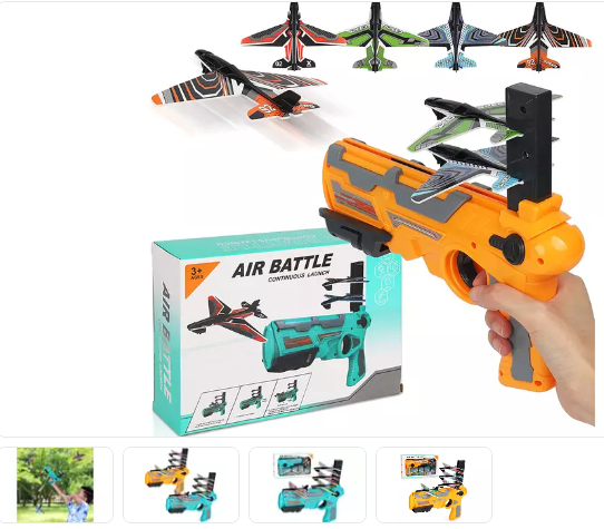 Zummy Airplane Toy Plane Ejection Glider Launcher For Kids Outdoors