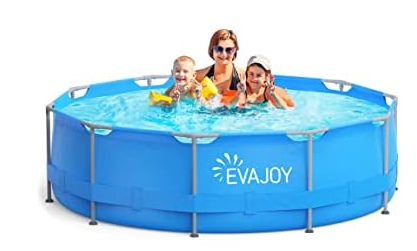 EVAJOY 12ft x 30in Metal Frame Swimming Pool