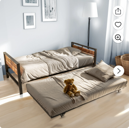 Futon Sofa Bed Convertible Couch Bed with Armrests,Modern Living Room Fabric Linen Sofa Bed,Folding Recliner Futon Couch Sleeper Set,Light Gray