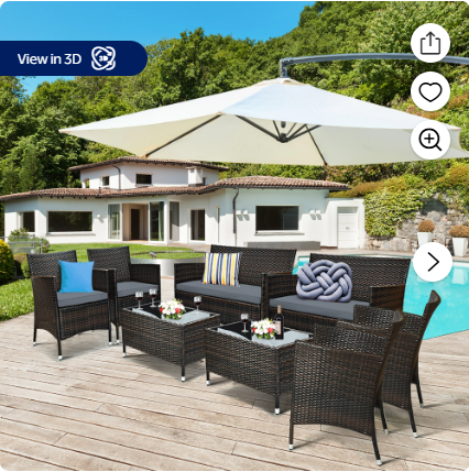 Thyme & Table 32oz Tumbler with Handle, Dual Straw Lid, Stainless Steel Double Wall, Floral