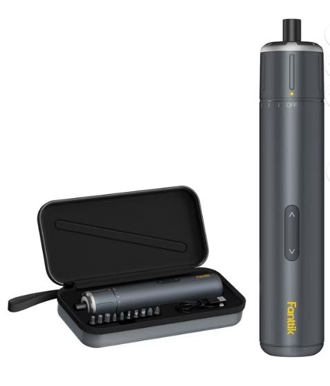 Fanttik S1 Ace 3.7V Cordless Screwdriver: 6 N.m Torque, LED Light, 1/4″ Hex Chuck, EVA Bag. Ideal for Furniture, AC, Desktop Repairs.