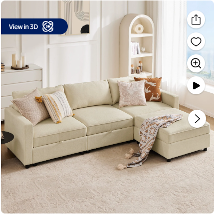 CAP Barbell 32 lb Neoprene Dumbbell Set with Rack, Black