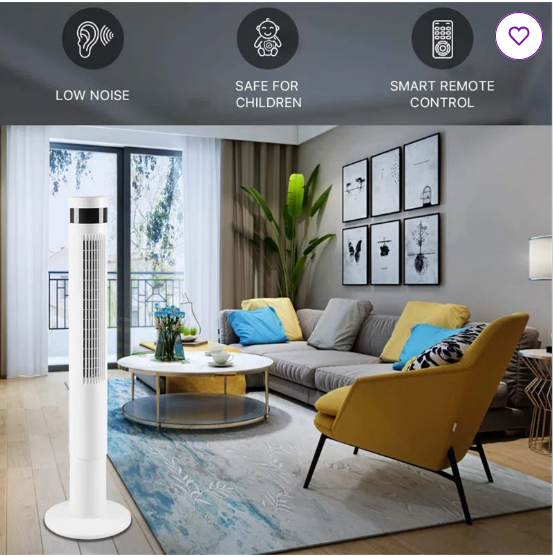 R.W.FLAME 35.43” Oscillating Tower Fan