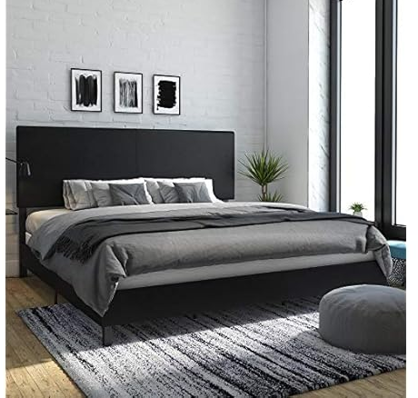 DHP Janford Upholstered Bed, King, Black