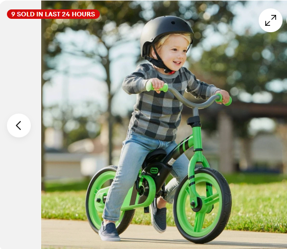 Little Tikes My First Balance 12-Inch Kids Bike – Green