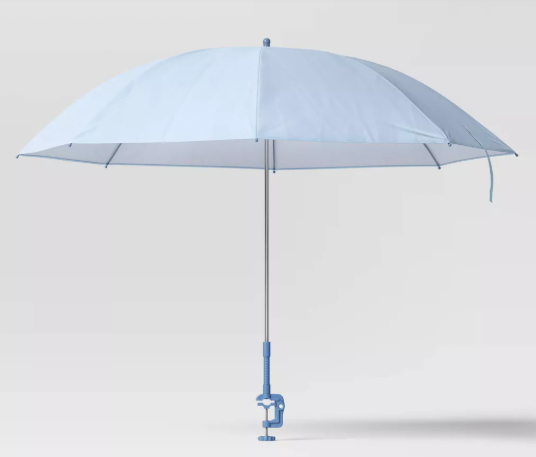 4′ Clamp Umbrella Light Blue – Sun Squad