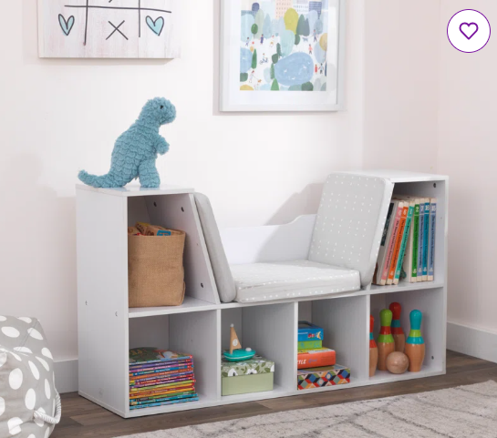 Bookcase with Reading Nook, 6 Shelves