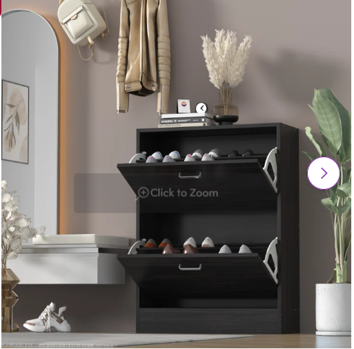 31.4”H 8 Pairs Shoe Storage Cabinet
