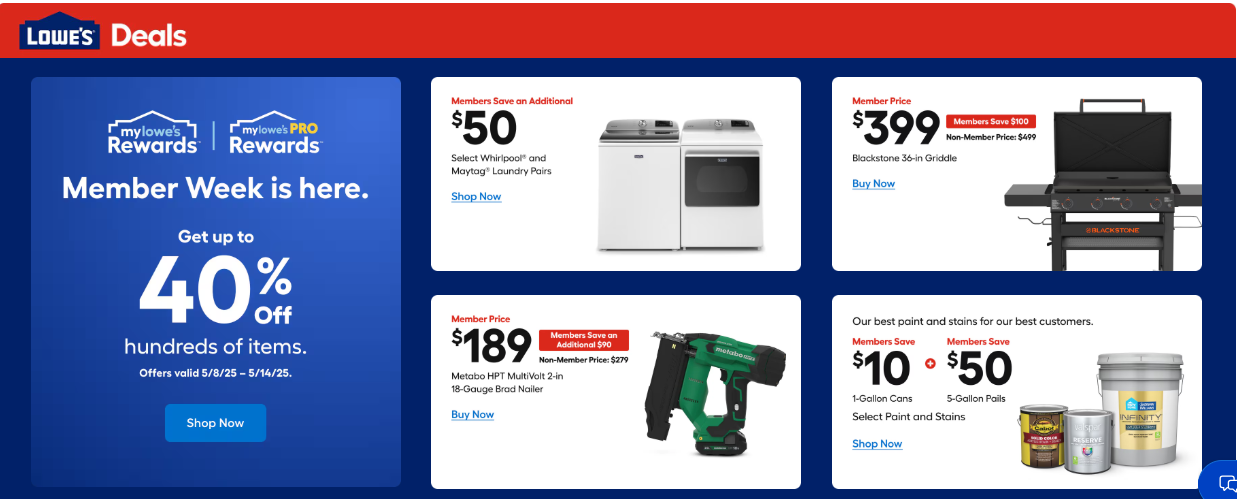 Lowe’s Member Week is live! 🖤Up to 40% off hundreds off items!