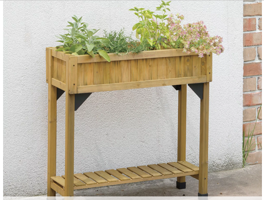 Vegtrug 4 Pocket Slimline Cedar Herb Garden Planter (Choose Color)