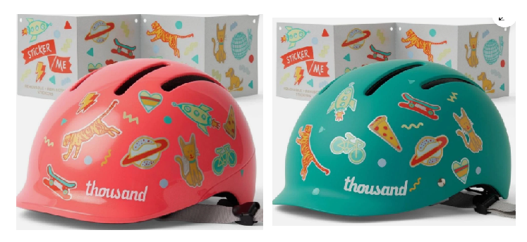 Thousand Cycling Bicycle Bike Helmet Teal Blue Adjustable Fit Ventilated Kids’