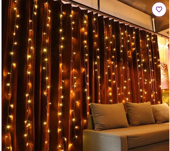 320-Light Icicle Fairy String Lights for Christmas Curtain Window Festival Party Lighting