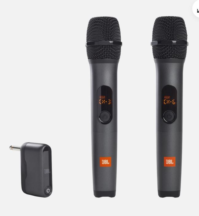 JBL Wireless Microphone Set, Wireless two microphone system.