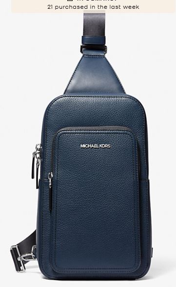 Cooper Slim Pebbled Leather Commuter Sling Pack