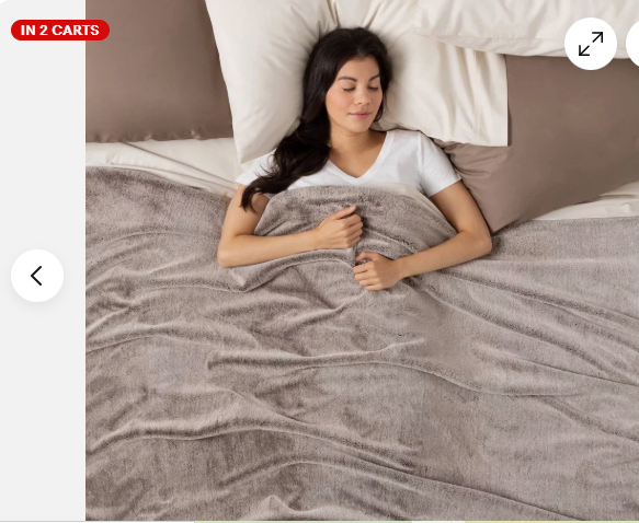 Threshold Weighted Faux Fur Throw Blanket 15 lbs OEKO-TEX Certified