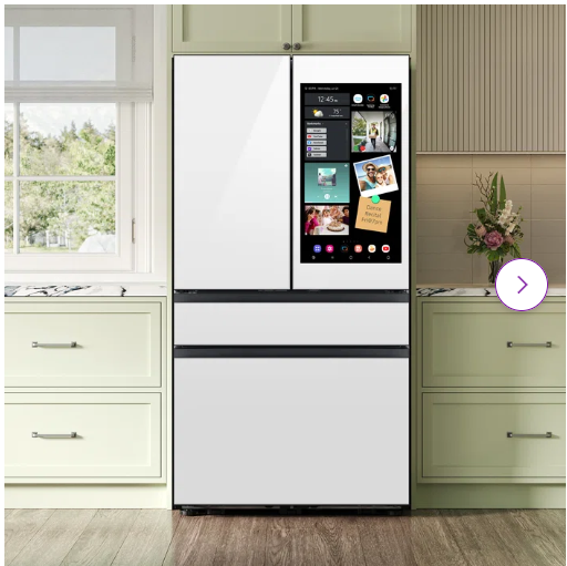 Samsung Bespoke 23 cu. ft. Counter Depth 4-Door French Door Refrigerator with AI Family Hub+ AI Vision Inside