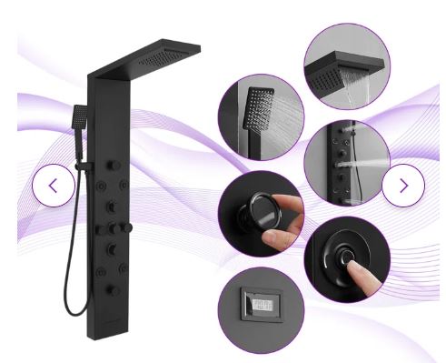 Alden Design 5-Tier Boltless & Adjustable Steel Storage Shelf Unit, Black