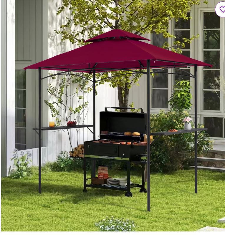 8 Ft. W x 5 Ft. D Steel Grill Gazebo