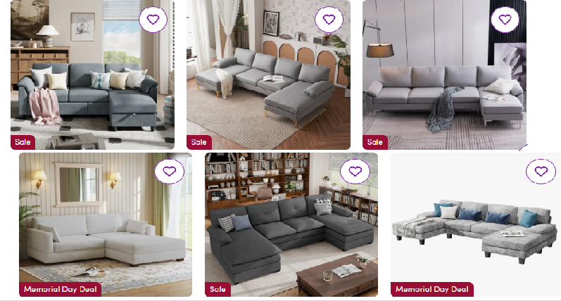 Memorial Day sofa saleSectionals On Sale Under $500