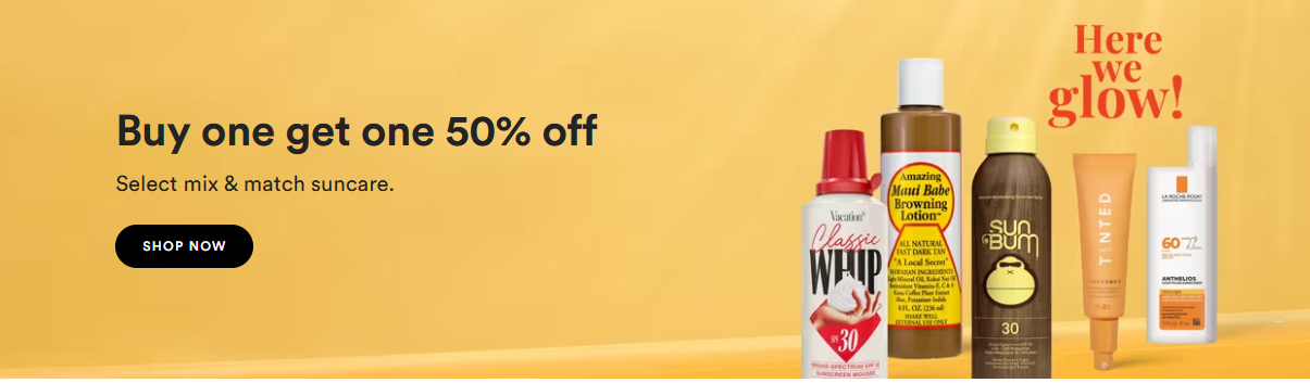 Buy 1 Get 1 50% off + FREE GIFTStock up for summer! ☀️