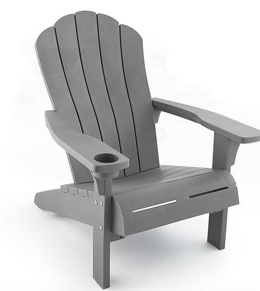 Keter Everest Adirondack Chair with Integrated Cupholder