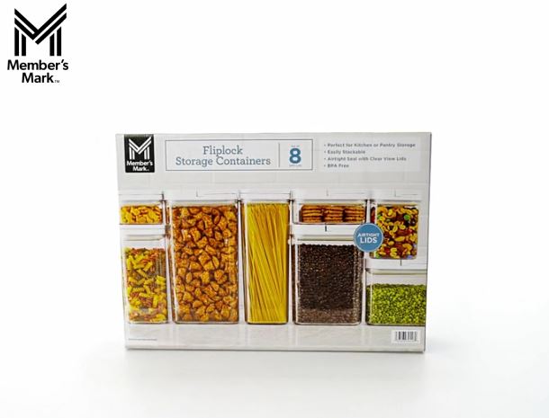 Member’s Mark 8-Piece Fliplock Pantry Storage
