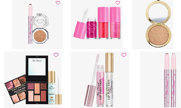 Too Faced 70% Off + Free Shipping Plus $10 Off $20 (new accounts)