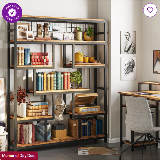Abrielle Geometric Bookcase