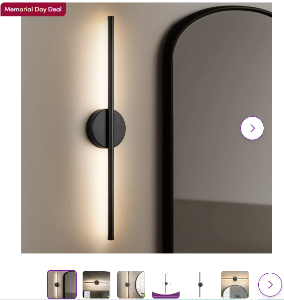 Brynie Iron Metal LED Hardwired Semi Flush Mounted Sconce